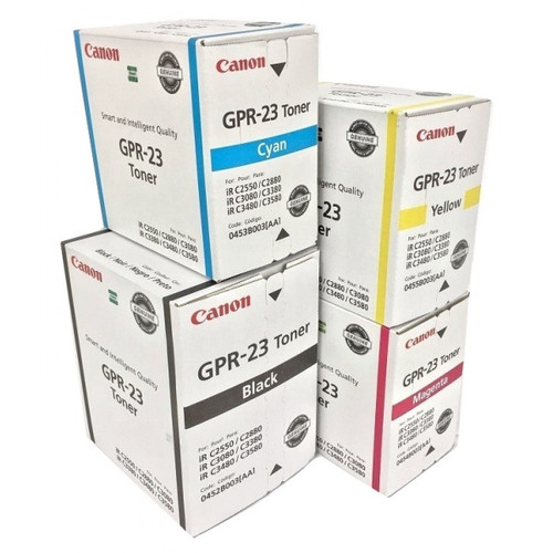 Original Canon GPR-23 Black Cyan Magenta Yellow Toner Cartridge Set 0452B003AA 0453B003AA 0454B003AA 0455B003AA