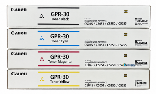 Original Canon GPR-30 Laser Toner Set (2789B003AA, 2793B003AA, 2797B003AA, 2801B003AA) - Black, Cyan, Magenta, Yellow