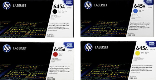 Original HP 645A LaserJet Toner Set (C9730A, C9731A, C9732A, C9733A) -  Black, Cyan, Magenta, Yellow