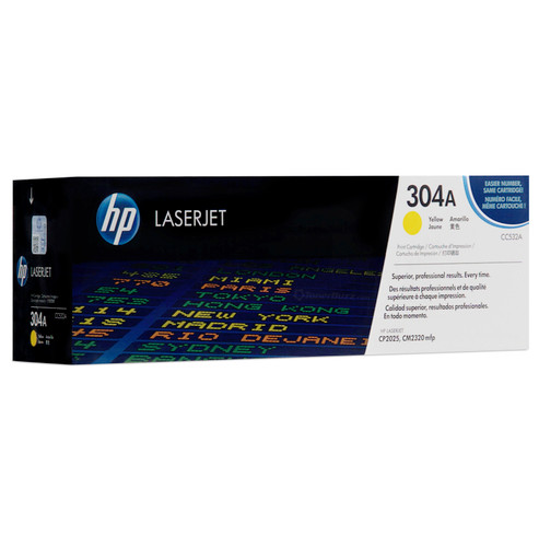 Original HP 304A LaserJet Toner Set (CC530A, CC531A, CC532A, CC533A) - Black, Cyan, Magenta, Yellow