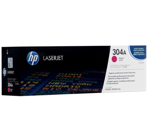 Original HP 304A LaserJet Toner Set (CC530A, CC531A, CC532A, CC533A) - Black, Cyan, Magenta, Yellow