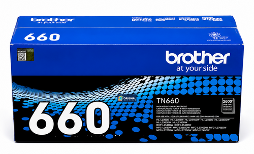 Original Brother TN-660 Black High-Yield Laser Toner Cartridge (TN660)