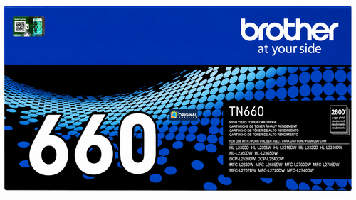 Original Brother TN-660 Black High-Yield Laser Toner Cartridge (TN660)