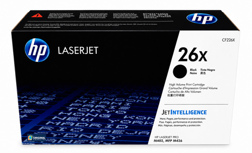 Original HP 26X Black High-Yield LaserJet Toner Cartridge (CF226X)