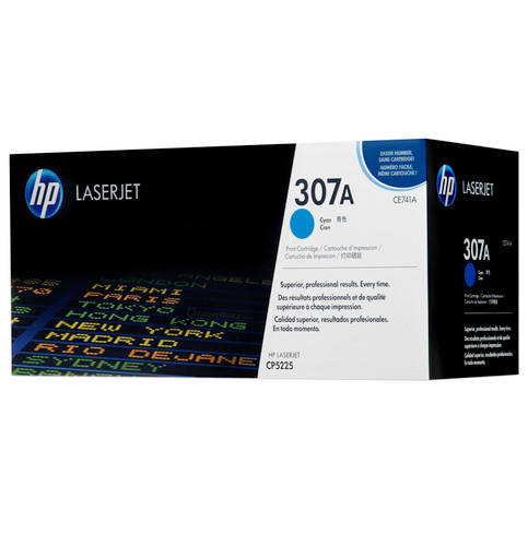 Original HP 307A LaserJet Toner Set (CE740A, CE741A, CE742A, CE743A) - Black, Cyan, Magenta, Yellow