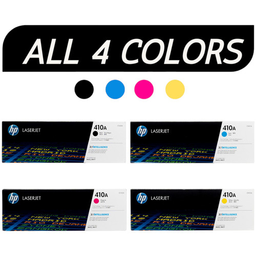 HP 410A SET | CF410A, CF411A, CF412A, CF413A | Original HP Toner Cartridge - Black, Cyan, Yellow, Magenta
