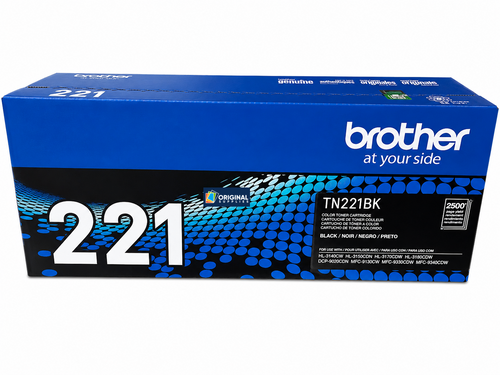 Original Brother TN-221BK Black Laser Toner Cartridge (TN221BK)