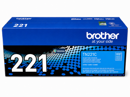 Original Brother TN-221C Cyan Laser Toner Cartridge (TN-221C)