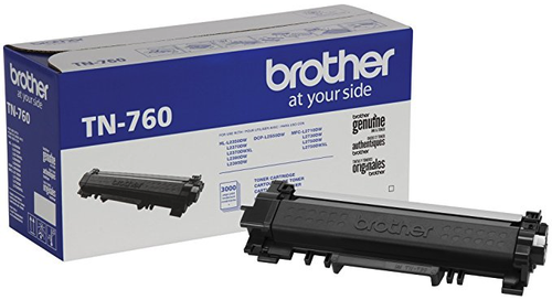 Original Brother TN760 High-Yield Black Toner Cartridge