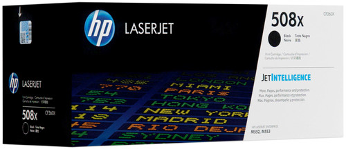 Original HP 508X Black High-Yield LaserJet Toner Cartridge (CF360X)