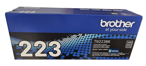 Original Brother TN-223BK Black Laser Toner Cartridge (TN223BK)