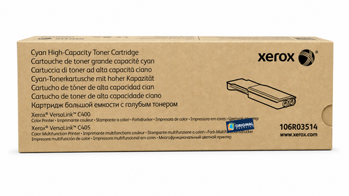 Original Xerox VersaLink C400/C405 Cyan High-Yield Laser Toner Cartridge (106R03514)