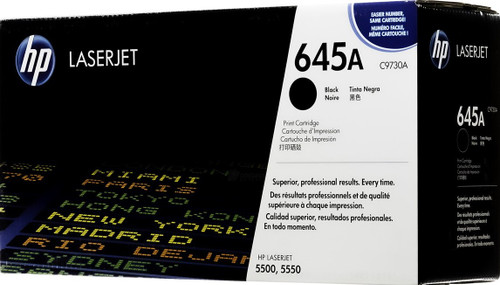 Original HP 645A Black LaserJet Toner Cartridge (C9730A)