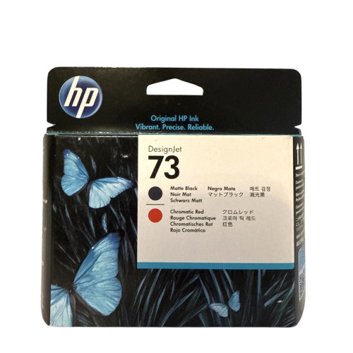 Original HP 73 CD949A Matte Black and Chromatic Red Printhead (Two-Color Pack)