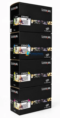 Original Lexmark Extra High-Yield Laser Toner Set (X792X4CG, X792X4KG, X792X4MG, X792X4YG) - Black, Cyan, Magenta, Yellow