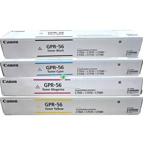 Canon GPR-56 Set | Original Canon Laser Toner Cartridges – Black, Cyan, Magenta, Yellow