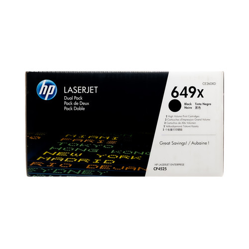 CE260XD | HP 649X | Original HP High-Yield Dual Pack Toner Cartridges – Black