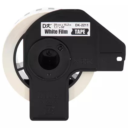 DK-2211 | Original Brother Continuous Length Film Label Tape - Black on White