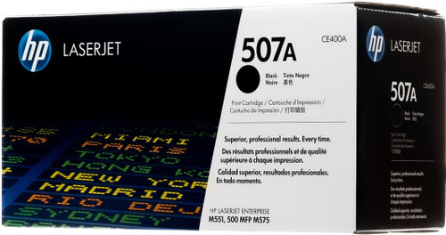 Original HP 507A Black LaserJet Toner Cartridge (CE400A)
