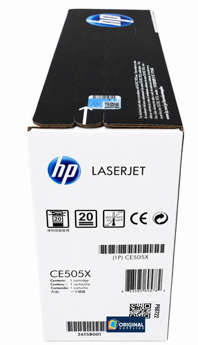 Original HP 05X Black High-Yield LaserJet Toner Cartridge (CE505X)