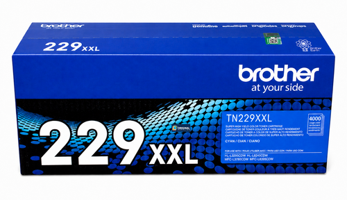 Original Brother TN229XXLC Cyan Super High-Yield Toner Cartridge (TN229XXLC)