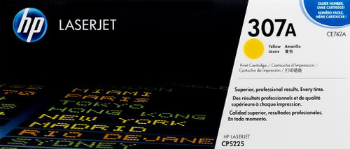 Original HP 307A Yellow LaserJet Toner Cartridge (CE742A)