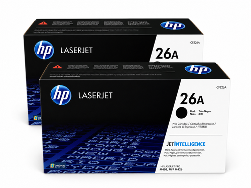 Original HP 26A 2-Pack Black Toner Cartridge (CF226AD)