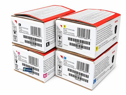 Original Xerox C310/C315 Laser Standard Toner Set (006R04356, 006R04357, 006R04358, 006R04359) - Black, Cyan, Magenta, Yellow