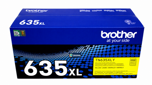 Original Brother TN-635XLY Yellow High-Yield Toner Cartridge