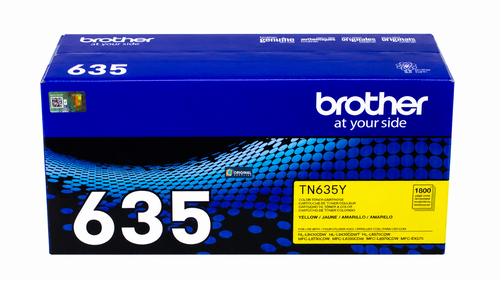 Original Brother TN-635Y Yellow Standard Yield Toner Cartridge