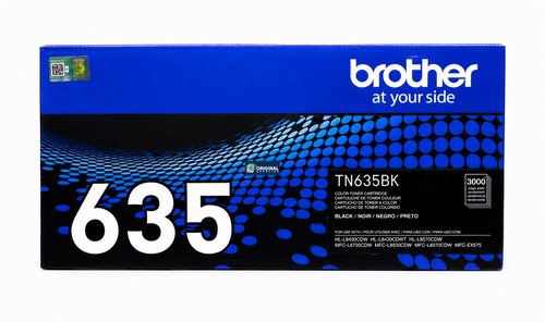 Original Brother TN-635BK Black Standard Yield Toner Cartridge