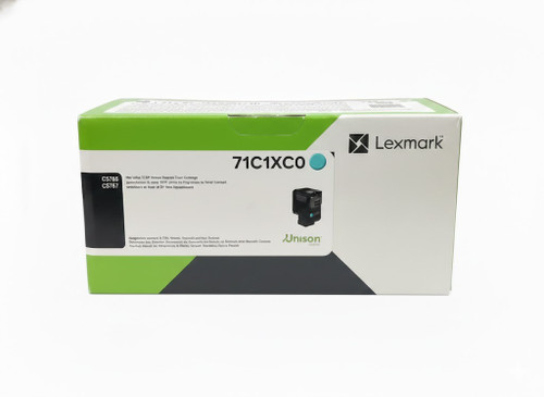 Original Lexmark CS735/CS737 Cyan Extra High-Yield Toner Cartridge (71C1XC0)