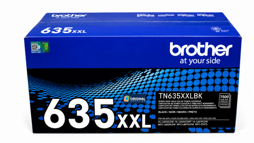 Original Brother TN635XXL Super High-Yield Laser Toner Set (TN635XXLBK, TN635XXLC, TN635XXLY, TN635XXLM) - Black, Cyan, Yellow, Magenta
