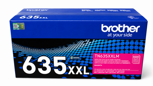 Original Brother TN635XXL Super High-Yield Laser Toner Set (TN635XXLBK, TN635XXLC, TN635XXLY, TN635XXLM) - Black, Cyan, Yellow, Magenta