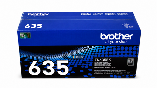 Original Brother TN635 Standard Yield Laser Toner Set (TN635BK, TN635C, TN635Y, TN635M) - Black, Cyan, Yellow, Magenta