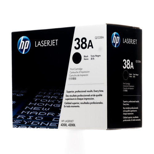HP 38A (Q1338A) Black Original Toner Cartridge : : Office