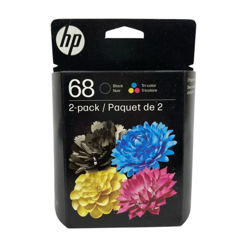 Original HP 68 Black and Tri-color Ink Cartridge, 2-Pack (6L6S2TN)