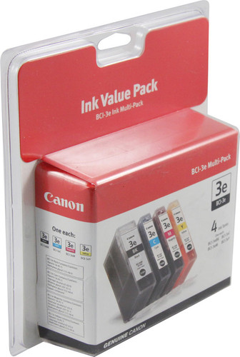 4479A230 | Canon BCI-3 | Original Canon Ink Cartridge Combo Pack - Black, Cyan, Magenta, Yellow