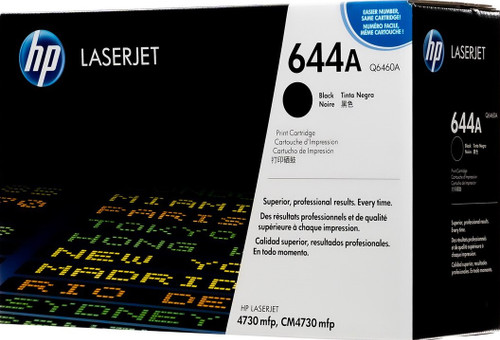 Original HP 644A Black LaserJet Toner Cartridge (Q6460A)