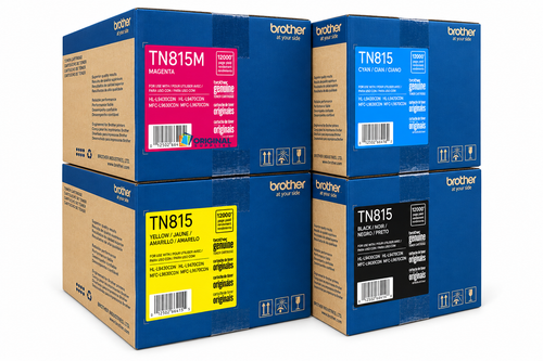 Original Brother TN815 Super High-Yield  Toner Set (TN815BK, TN815C, TN815M, TN815Y)