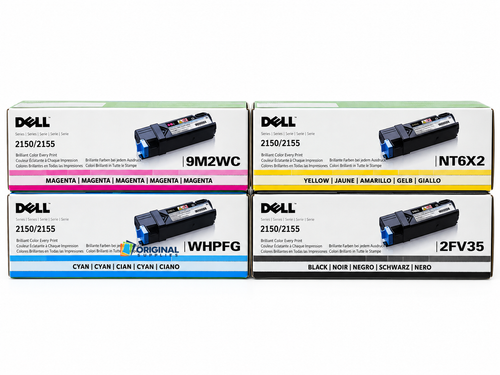 Original Dell 2150/2155 Standard Toner Set (2FV35, WHPFG, 9M2WC, NT6X2)