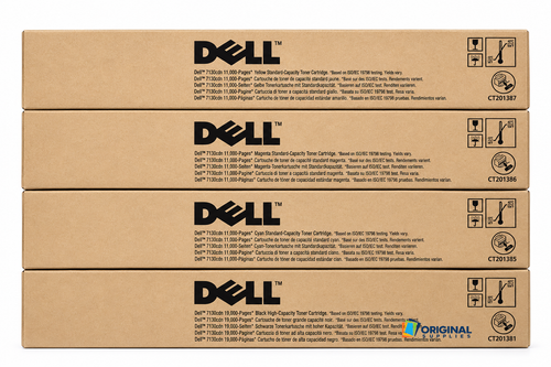 Original Dell 7130cdn Standard Toner Set (3GDT0, 05C8C, Y7NPH, 3DRPP)
