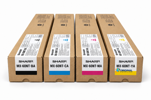 Original Sharp MX60/MX61 Toner Set (MX60NTBA, MX60NTCA, MX60NTMA, MX60NTYA)
