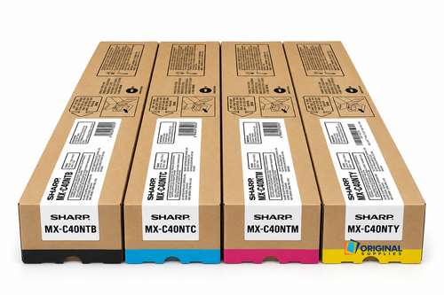 Original Sharp MXC40 Toner Set (MXC40NTB, MXC40NTC, MXC40NTM, MXC40NTY)