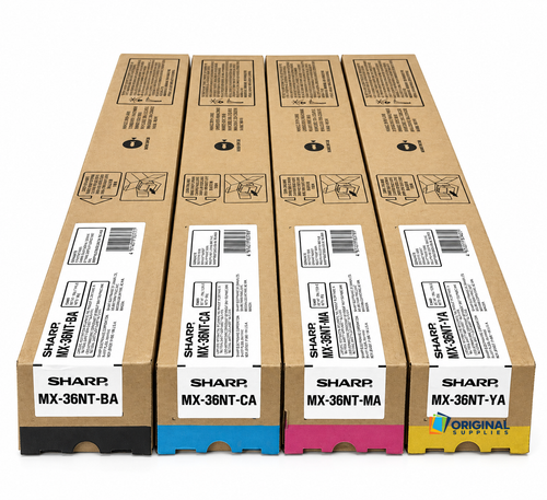 Original Sharp MX36 Toner Set (MX36NTBA, MX36NTCA, MX36NTMA, MX36NTYA)
