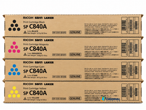Original Ricoh SP C840A Toner Set (821255, 821258, 821257, 821256)