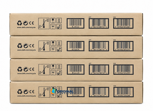Original Dell C3760 High-Yield Toner Set (9F7XK, 84JJX, 8JHXC, KGGK4)