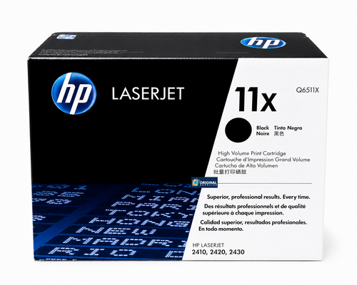 Original HP 11X Black High-Yield LaserJet Toner Cartridge (Q6511X)