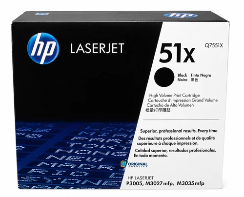 Original HP 51X Black High-Yield LaserJet Toner Cartridge (Q7551X)