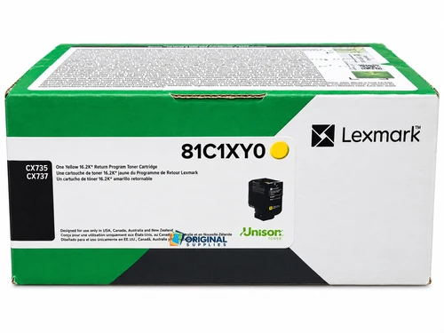 Original Lexmark CX737 Yellow Extra High-Yield Toner Cartridge (81C1XY0)